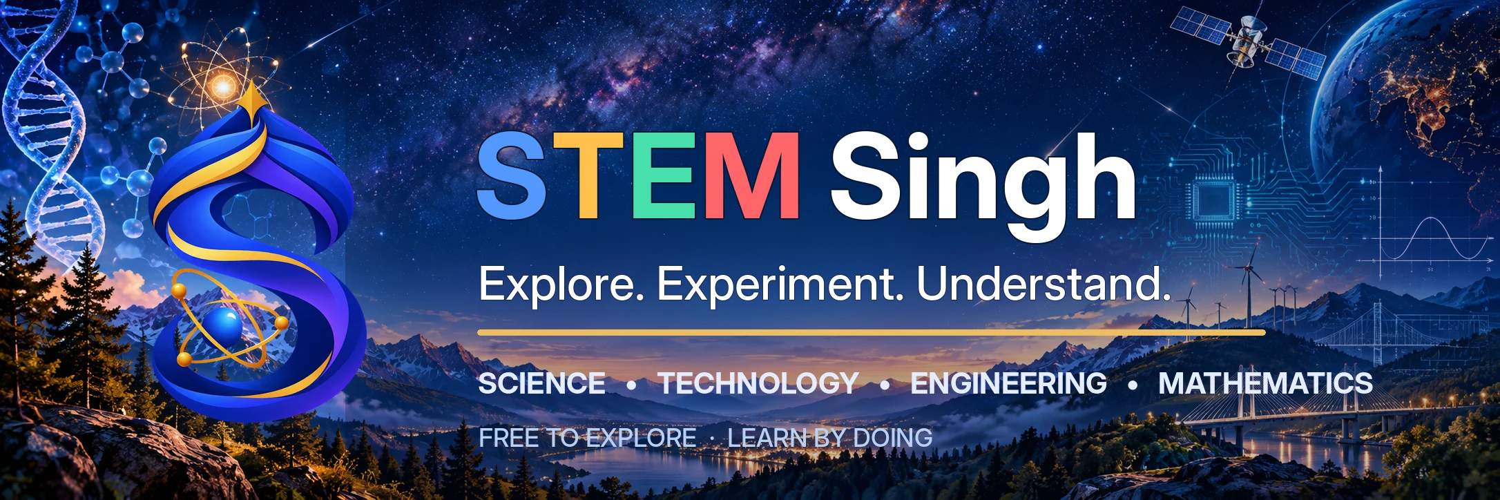 STEM Singh — Explore. Experiment. Understand. Science, Technology, Engineering and Mathematics.